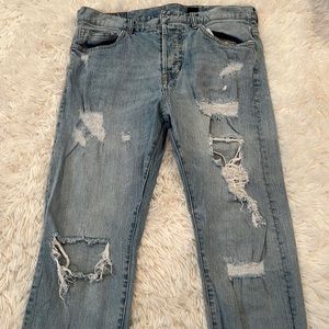 Men’s &Denim Light Wash Relaxed Skinny Jeans